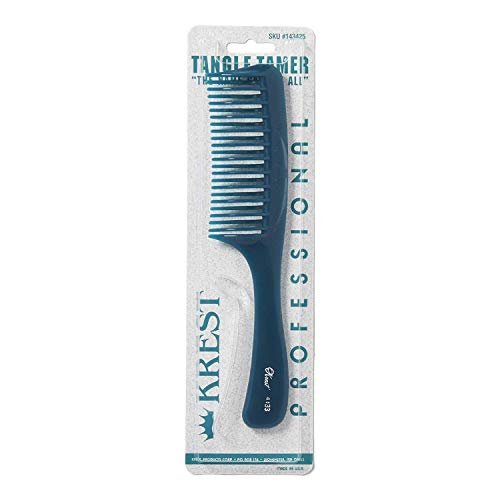 Krest Teal Tangle Tamer Curved Tooth Comb – Gentle Detangling for All Hair Types - görsel 2