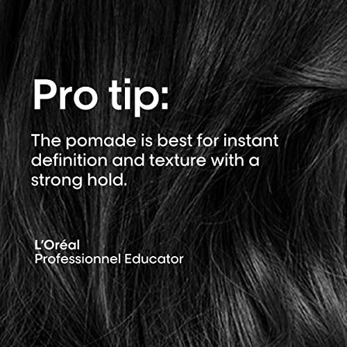 L'Oréal Professionnel Paris Styling Pomade For Men - Medium Hold and Matte Finish, Styling Cream For All Hair Types (2.7 oz) Avelisse