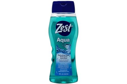 Zest Aqua Body Wash 18 oz (Pack of 2) - Refreshing Clean for Men Avelisse