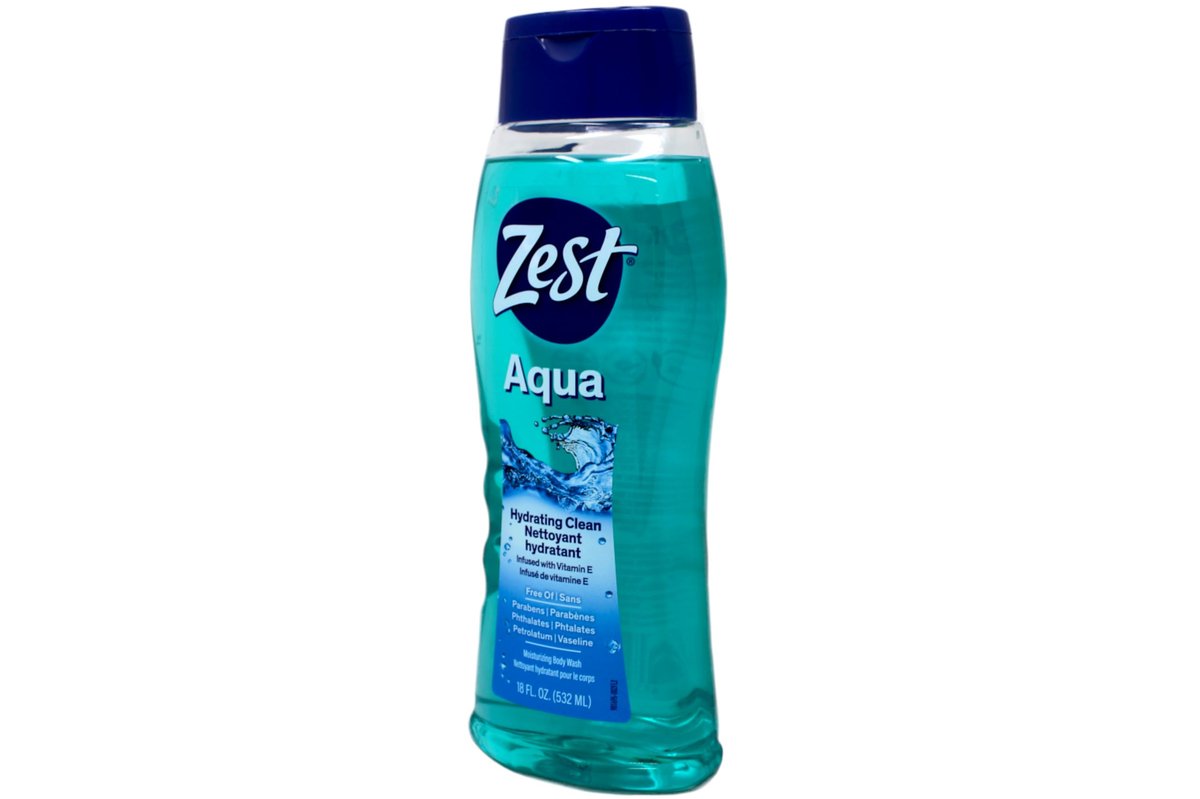 Zest Aqua Body Wash 18 oz (Pack of 2) - Refreshing Clean for Men Avelisse