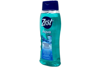 Zest Aqua Body Wash 18 oz (Pack of 2) - Refreshing Clean for Men Avelisse