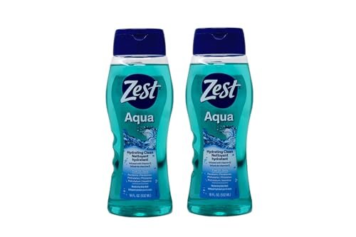 Zest Aqua Body Wash 18 oz (Pack of 2) - Refreshing Clean for Men Avelisse
