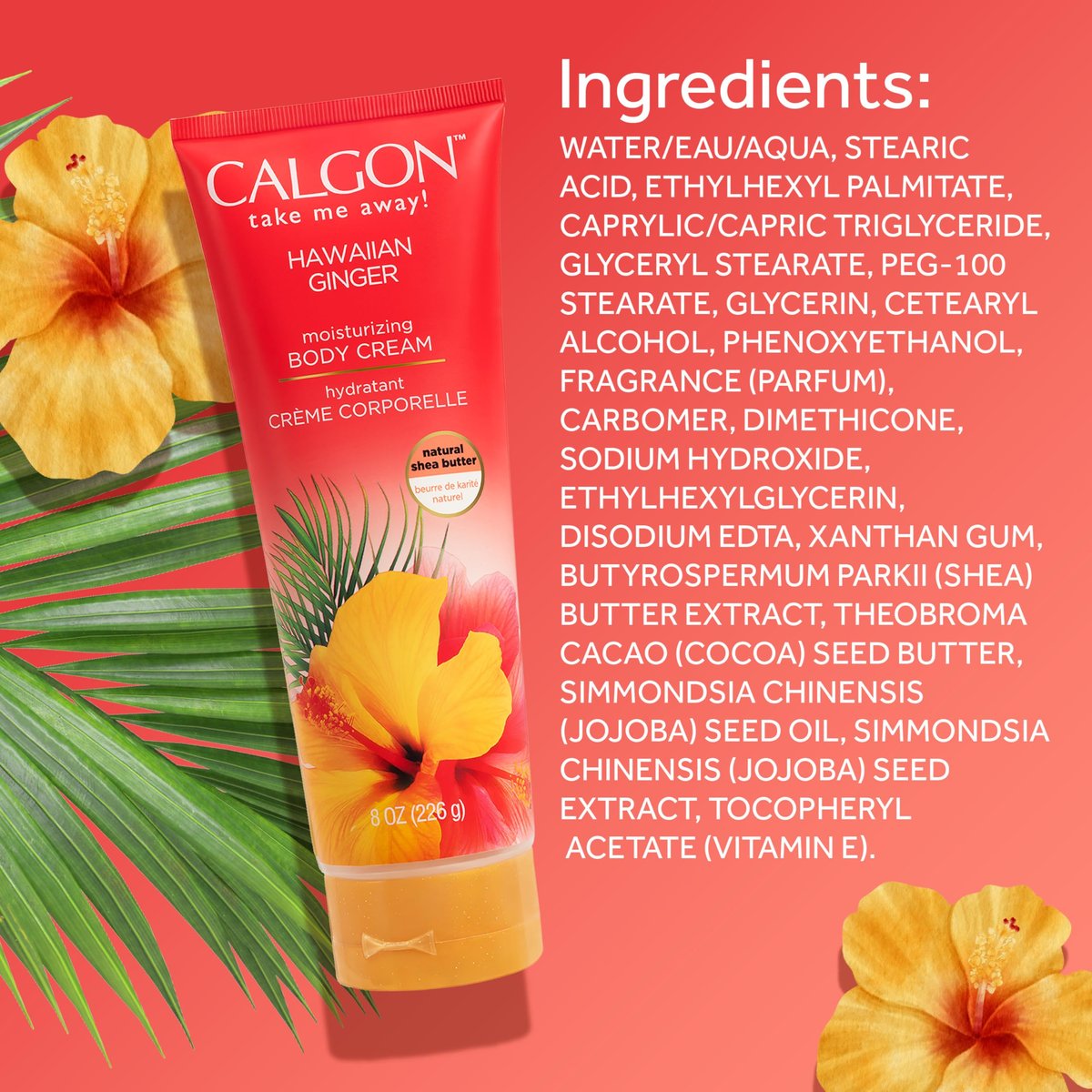 Body Fantasies Calgon Hawaiian Ginger Skin Nourishing Body Cream, 8 oz - görsel 15