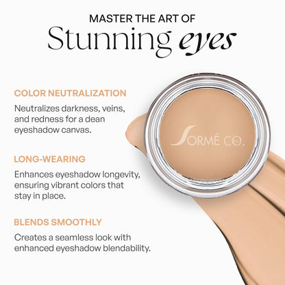 Sorme Cosmetics PRO Under Shadow Primer – Nude Translucent Eyeshadow Base for Smooth, Crease-Resistant & Waterproof Eye Makeup, 0.18 oz Avelisse