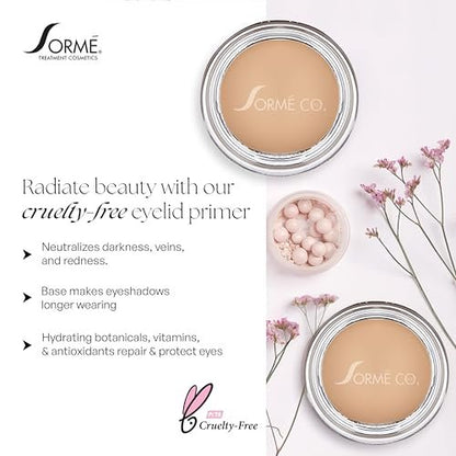 Sorme Cosmetics PRO Under Shadow Primer – Nude Translucent Eyeshadow Base for Smooth, Crease-Resistant & Waterproof Eye Makeup, 0.18 oz Avelisse