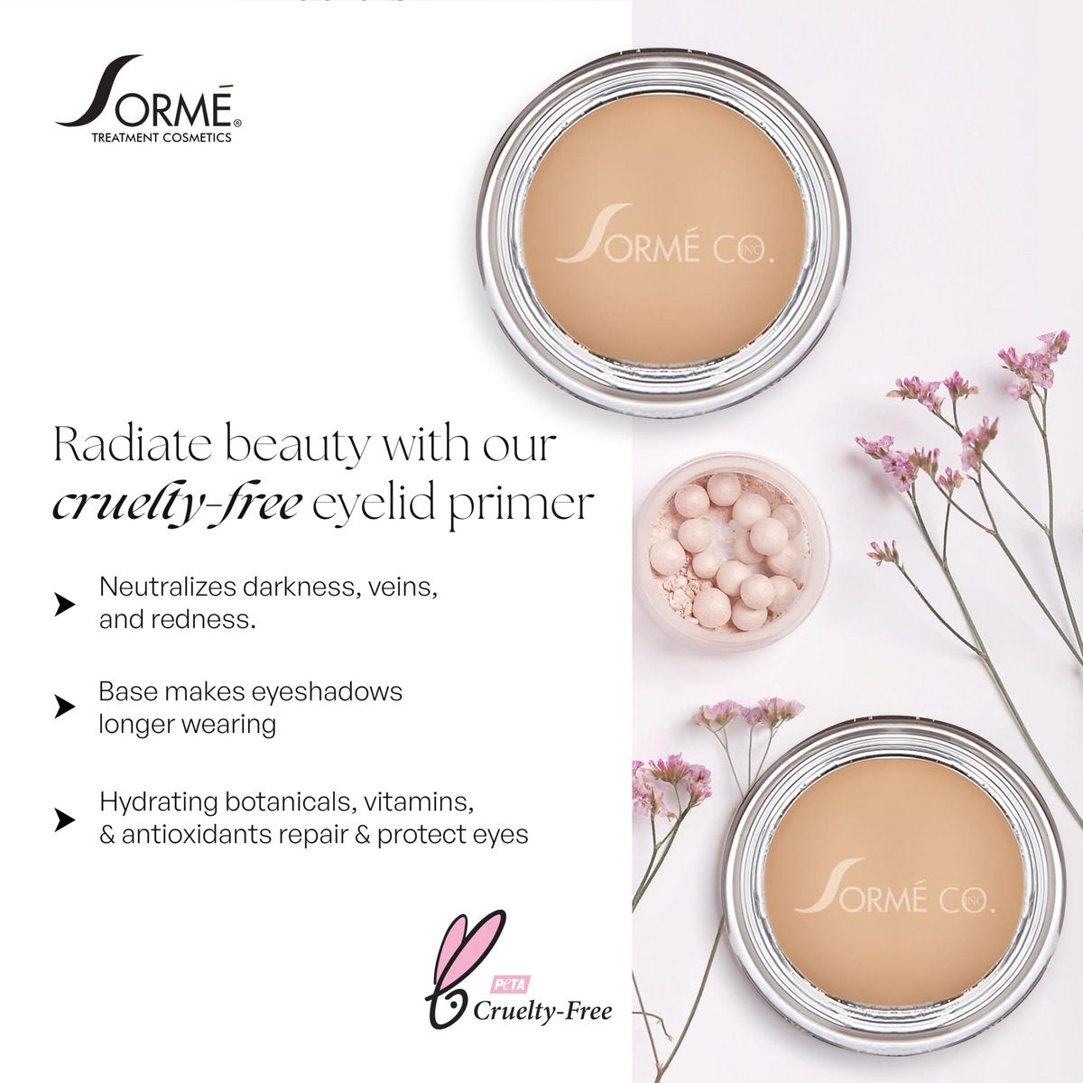 Sorme Cosmetics PRO Under Shadow Primer – Nude Translucent Eyeshadow Base for Smooth, Crease-Resistant & Waterproof Eye Makeup, 0.18 oz Avelisse