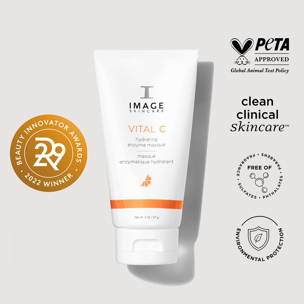 VITAL C Hydrating Enzyme Masque by IMAGE Skincare - Brightening Facial Mask with Vitamin C and Hyaluronic Acid, 2 oz Avelisse