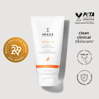 VITAL C Hydrating Enzyme Masque by IMAGE Skincare - Brightening Facial Mask with Vitamin C and Hyaluronic Acid, 2 oz Avelisse