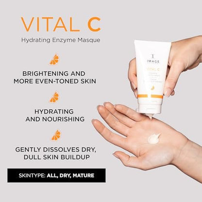 VITAL C Hydrating Enzyme Masque by IMAGE Skincare - Brightening Facial Mask with Vitamin C and Hyaluronic Acid, 2 oz Avelisse