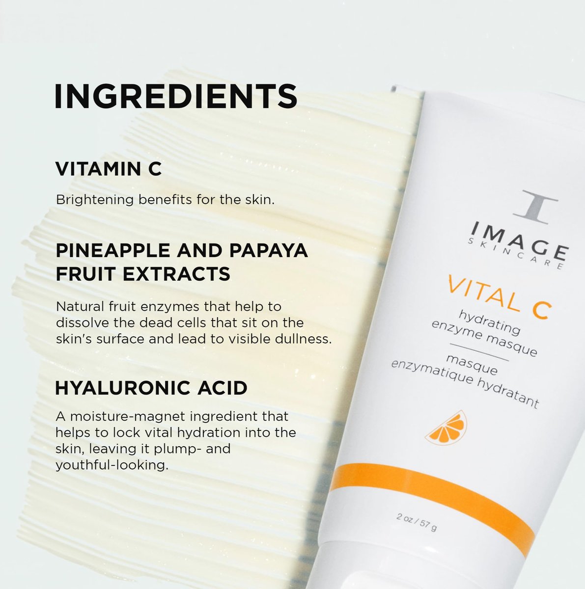 VITAL C Hydrating Enzyme Masque by IMAGE Skincare - Brightening Facial Mask with Vitamin C and Hyaluronic Acid, 2 oz Avelisse