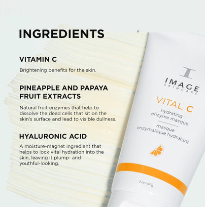 VITAL C Hydrating Enzyme Masque by IMAGE Skincare - Brightening Facial Mask with Vitamin C and Hyaluronic Acid, 2 oz Avelisse