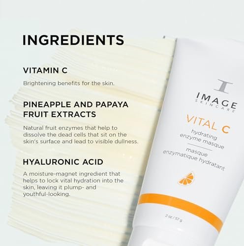 VITAL C Hydrating Enzyme Masque by IMAGE Skincare - Brightening Facial Mask with Vitamin C and Hyaluronic Acid, 2 oz Avelisse