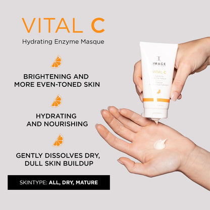 VITAL C Hydrating Enzyme Masque by IMAGE Skincare - Brightening Facial Mask with Vitamin C and Hyaluronic Acid, 2 oz Avelisse