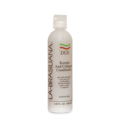 La-Brasiliana Due Keratin and Collagen Conditioner - 8.45 fl oz for Silky, Manageable Hair
