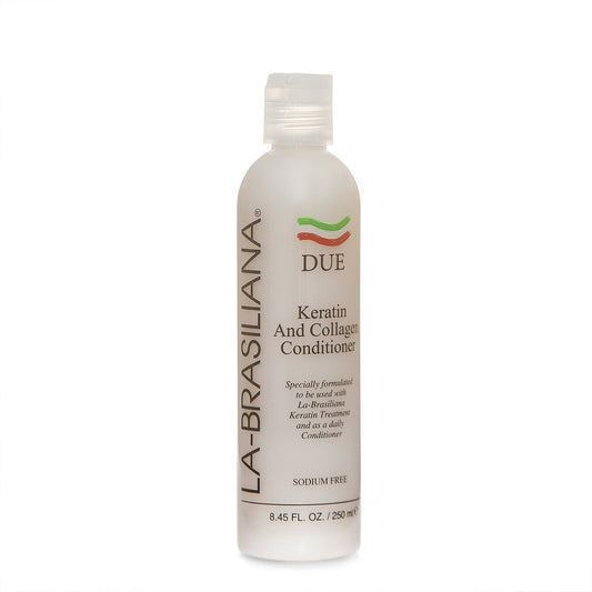 La-Brasiliana Due Keratin and Collagen Conditioner - 8.45 fl oz for Silky, Manageable Hair