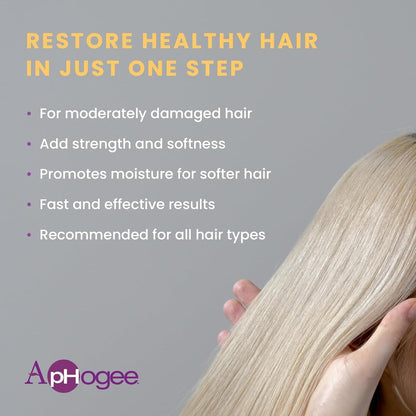 Aphogee Keratin 2 Minute Reconstructor, 8 fl oz – Deep Conditioner for Color-Treated & Heat-Styled Hair, Smooths & Adds Shine