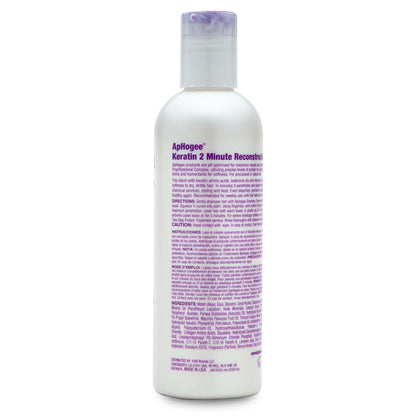 Aphogee Keratin 2 Minute Reconstructor, 8 fl oz – Deep Conditioner for Color-Treated & Heat-Styled Hair, Smooths & Adds Shine