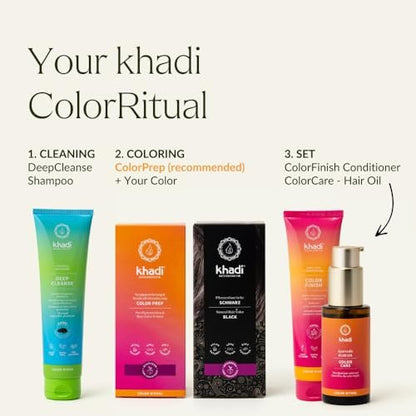 Khadi Natural Black Hair Color – 100% Plant-Based, Vegan, No Blue Tint, 3.5 oz Avelisse