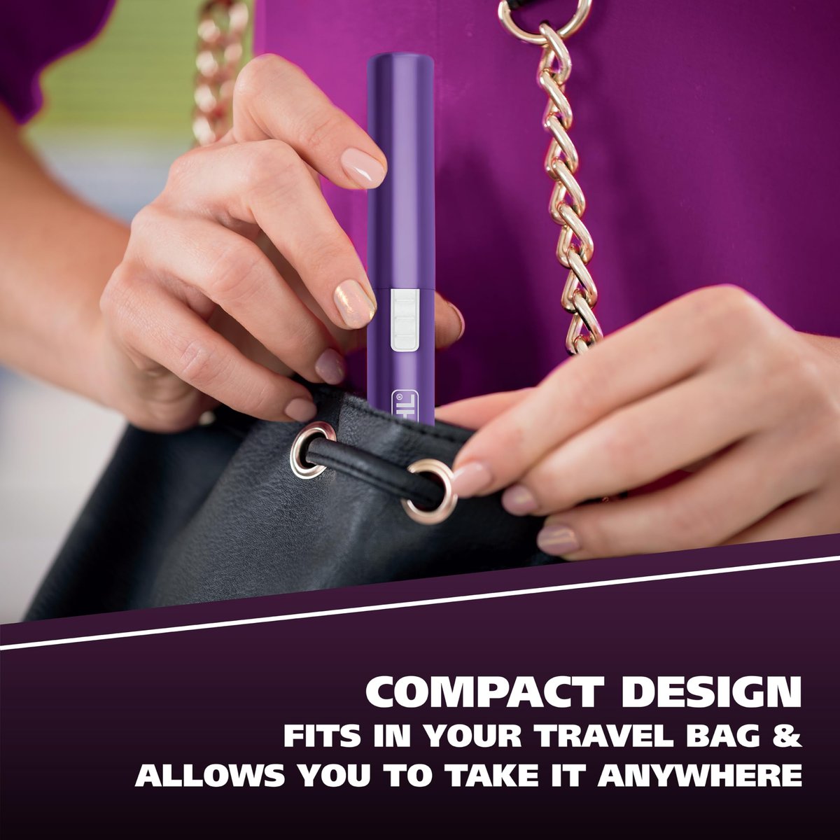 Wahl Clean & Confident Female Battery Pen Trimmer with Rinseable Blades for Eyebrows, Facial Hair, & Light Grooming - Hygienic Grooming & Easy Cleaning - Model 5640-100 (Purple) - görsel 5