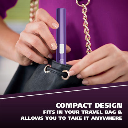 Wahl Clean & Confident Female Battery Pen Trimmer with Rinseable Blades for Eyebrows, Facial Hair, & Light Grooming - Hygienic Grooming & Easy Cleaning - Model 5640-100 (Purple)
