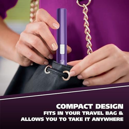 Wahl Clean & Confident Female Battery Pen Trimmer with Rinseable Blades for Eyebrows, Facial Hair, & Light Grooming - Hygienic Grooming & Easy Cleaning - Model 5640-100 (Purple)