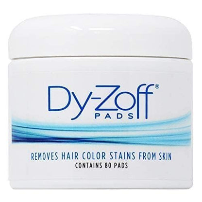 Dy-Zoff Hair Color Stain Remover Pads (80 Count) – Professional Hair Dye Remover for Skin – Pre-Saturated Cotton Pads to Remove Dye Stains – Fast-Acting & Gentle Color Remover for Dyed Hair