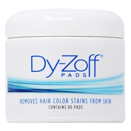 Dy-Zoff Hair Color Stain Remover Pads (80 Count) – Professional Hair Dye Remover for Skin – Pre-Saturated Cotton Pads to Remove Dye Stains – Fast-Acting & Gentle Color Remover for Dyed Hair - görsel 1