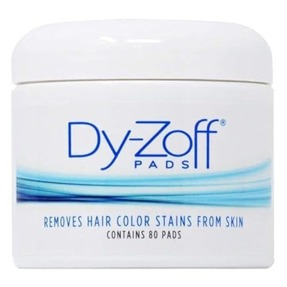 Dy-Zoff Hair Color Stain Remover Pads (80 Count) – Professional Hair Dye Remover for Skin – Pre-Saturated Cotton Pads to Remove Dye Stains – Fast-Acting & Gentle Color Remover for Dyed Hair
