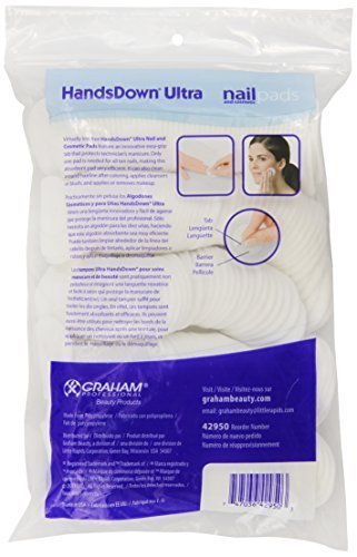 Graham Hands Down Ultra Nail and Cosmetic Pads, White, 240 Count Avelisse