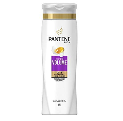 Pantene Pro-V 2 in 1 Shampoo & Conditioner, Sheer Volume with Collagen, 12.6 oz