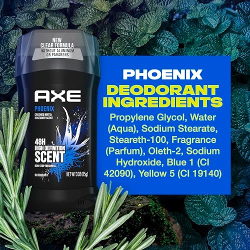 AXE Dual Action Deodorant Stick Phoenix Crushed Mint & Rosemary, Aluminum Free, 3oz Twin Pack for Men - görsel 3