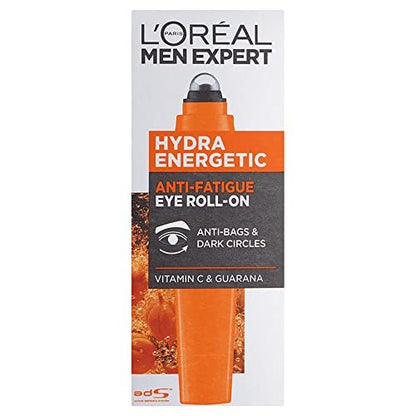 L'Oréal Men Expert Hydra Energetic Eye Roll-On with Vitamin C - Anti-Fatigue Eye Treatment for Dark Circles, 10ml Avelisse