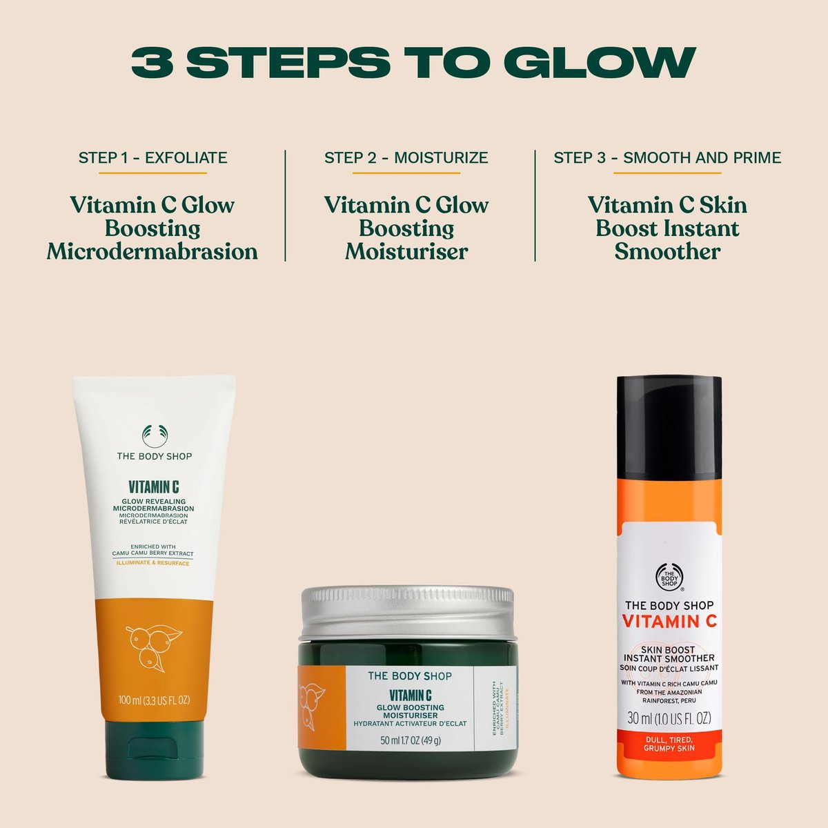 The Body Shop Vitamin C Skin Boost Instant Smoother – Radiance Boosting Face Serum, Lightweight for All Skin Types, Vegan, 30 ml Avelisse
