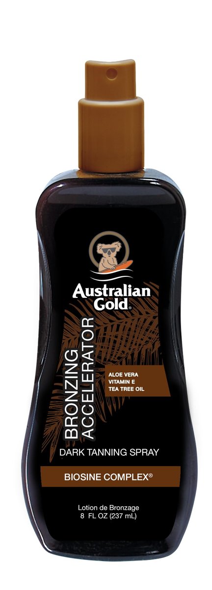 Australian Gold Dark Tanning Accelerator Spray Gel With Bronzer - 8 Fl Oz - görsel 1