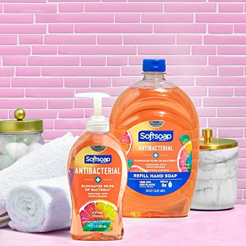 Softsoap Antibacterial Liquid Hand Soap Refill, Crisp Clean, 32 oz – Effective & Gentle Cleansing Avelisse