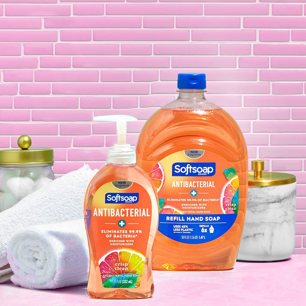 Softsoap Antibacterial Liquid Hand Soap Refill, Crisp Clean, 32 oz – Effective & Gentle Cleansing Avelisse