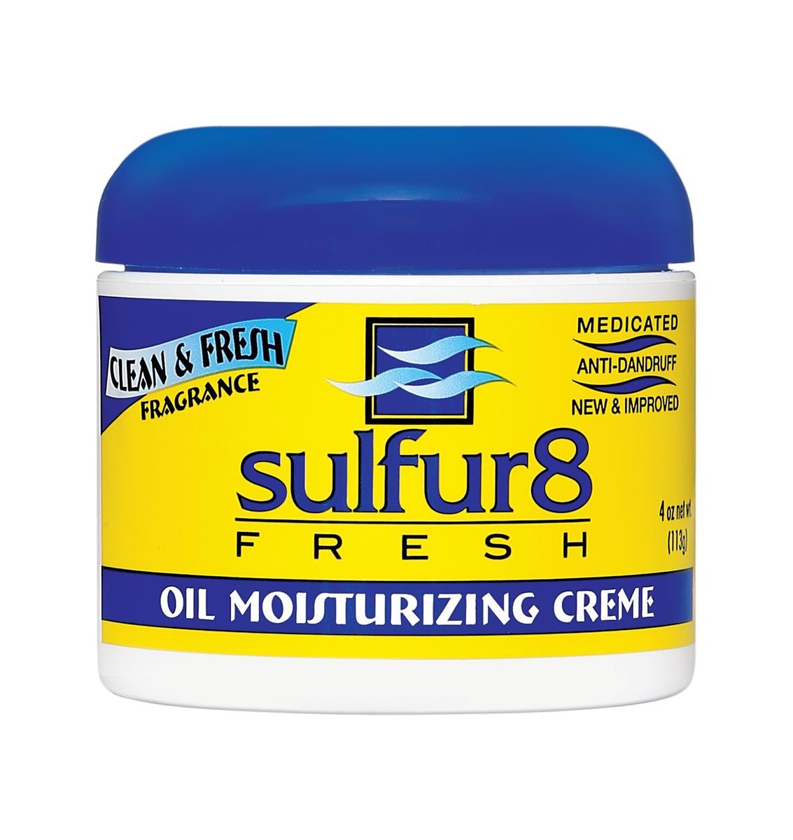 Sulfur 8 Fresh Oil Moisturizing Medicated Anti-Dandruff Creme 4 oz – Controls Dandruff, Moisturizes Dry Scalp, Clean & Fresh Fragrance, For All Hair Types - görsel 1