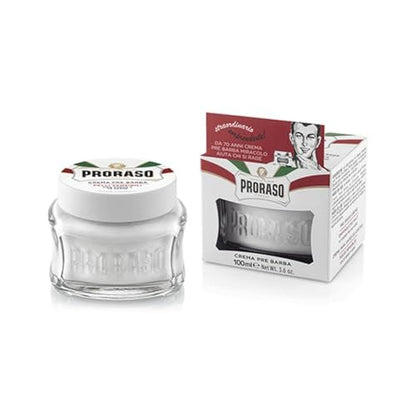 Proraso Pre Shave Conditioning Cream for Sensitive Skin - Oatmeal & Green Tea - Nourishing & Gentle Pre Shave Cream (3.6 oz)