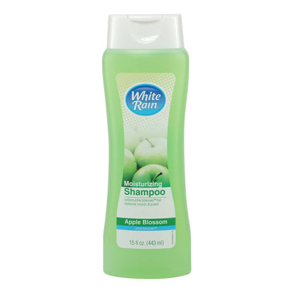 White Rain Moisturizing Shampoo - Apple Blossom Scent, 15 fl oz, Hydrating Shampoo for Men & Women, Paraben-Free & Cruelty-Free with White Lily, Green Tea, Rice Protein & Apple Fruit Extract
