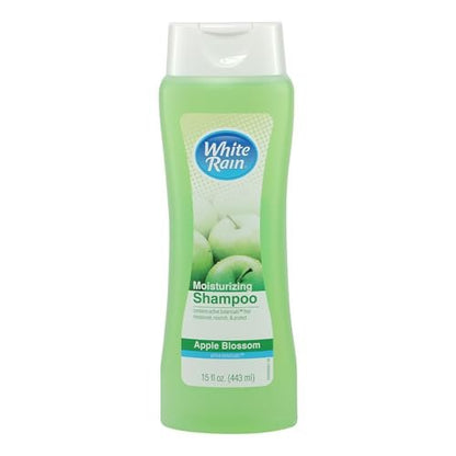 White Rain Moisturizing Shampoo - Apple Blossom Scent, 15 fl oz, Hydrating Shampoo for Men & Women, Paraben-Free & Cruelty-Free with White Lily, Green Tea, Rice Protein & Apple Fruit Extract