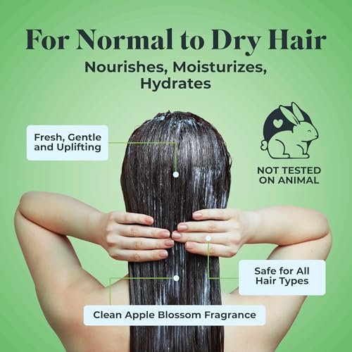 White Rain Moisturizing Shampoo - Apple Blossom Scent, 15 fl oz, Hydrating Shampoo for Men & Women, Paraben-Free & Cruelty-Free with White Lily, Green Tea, Rice Protein & Apple Fruit Extract - görsel 10