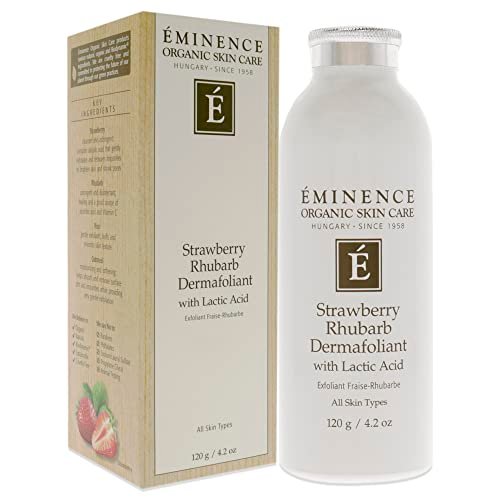 Eminence Strawberry Rhubarb Dermafoliant – Gentle Exfoliating Facial Scrub, 4.2 oz Avelisse
