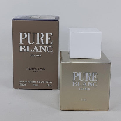 Karen Low Pure Blanc Eau De Toilette Spray for Men, 3.4 oz