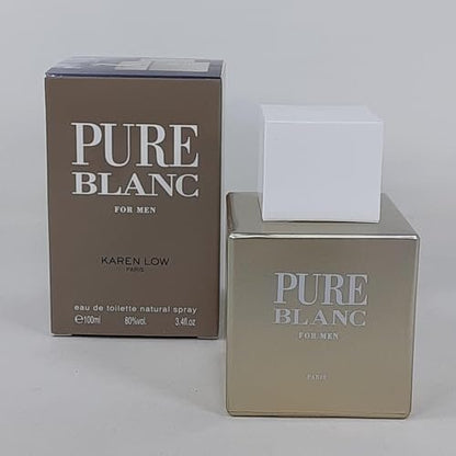 Karen Low Pure Blanc Eau De Toilette Spray for Men, 3.4 oz