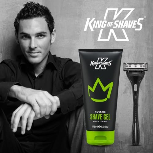 King of Shaves Cooling Shave Gel with Aloe & Tea Tree, 175ml (5 Fl Oz) Avelisse