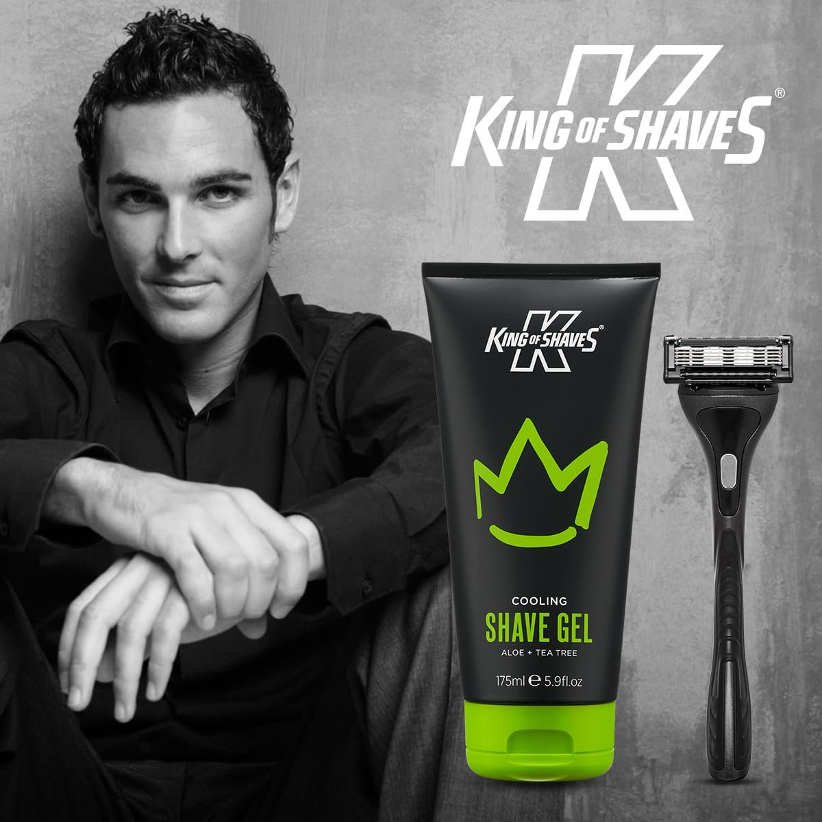 King of Shaves Cooling Shave Gel with Aloe & Tea Tree, 175ml (5 Fl Oz) Avelisse