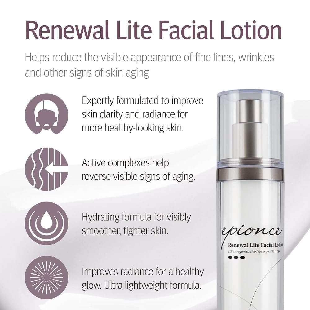 Epionce Renewal Lite Facial Lotion – Lightweight Hydrating Anti-Aging Moisturizer for Combination to Oily & Problem Skin Avelisse