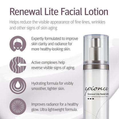 Epionce Renewal Lite Facial Lotion – Lightweight Hydrating Anti-Aging Moisturizer for Combination to Oily & Problem Skin Avelisse