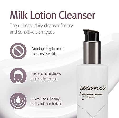 Epionce Milky Lotion Cleanser – Hydrating Face Wash & Makeup Remover for Dry & Sensitive Skin | Non-Foaming Gentle Facial Cleanser Avelisse