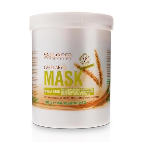 SALERM Nourishing Hair Mask 1000 ml – Deep Hydration for Dry & Damaged Hair with Wheat Germ Avelisse